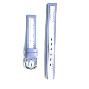 Lærrem lilla/hvit 12 mm