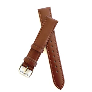 Kalveskinnrem m/søm brun 14 mm