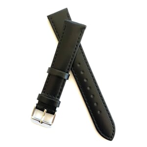 Kalveskinnrem m/søm sort 16 mm