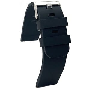 Silikonrem 18 mm sort