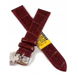 Lærrem Diloy Croco 20mm rødbrun