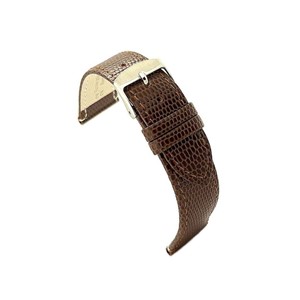 Lærrem Diloy Imit Lagarto 18mm mørk brun
