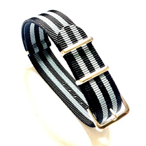 Nylonrem sort/grå 20 mm