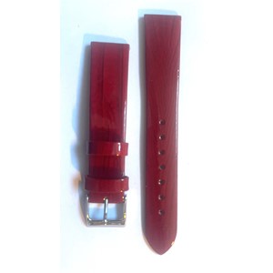 Lærrem 18 mm fashion rød