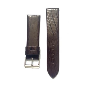 Lærrem 24 mm fashion mørk brun