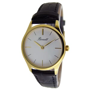 Bonett dameklokke double hvit skive index
