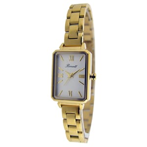 Bonett dameklokke double hvit skive index