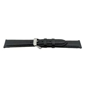 Lærrem m/søm & padding 10mm sort